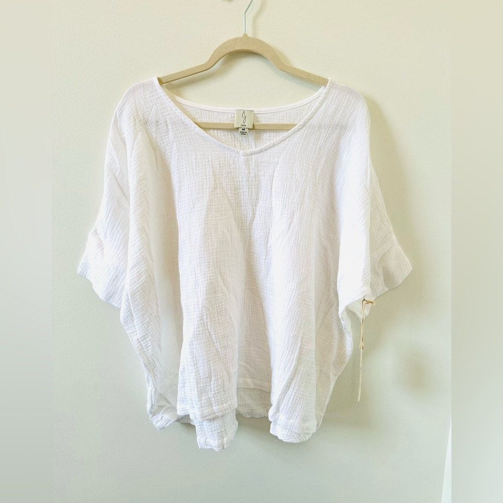 Joie 100% cotton white top size medium NWT